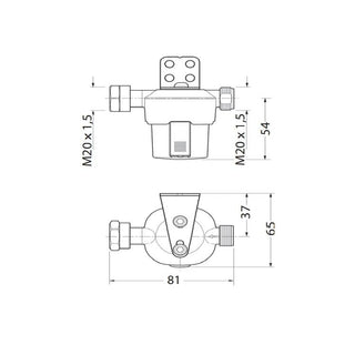 TRUMA FILTRO GAS SET DA 2 PEZZI 50603-02 CON CONNESSIONI G.36
