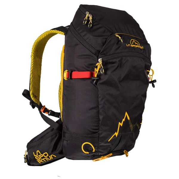 LA SPORTIVA MOONLITE BACKPACK BLACK/YELLOW ZAINO DA SCIALPINISMO 30 LITRI
