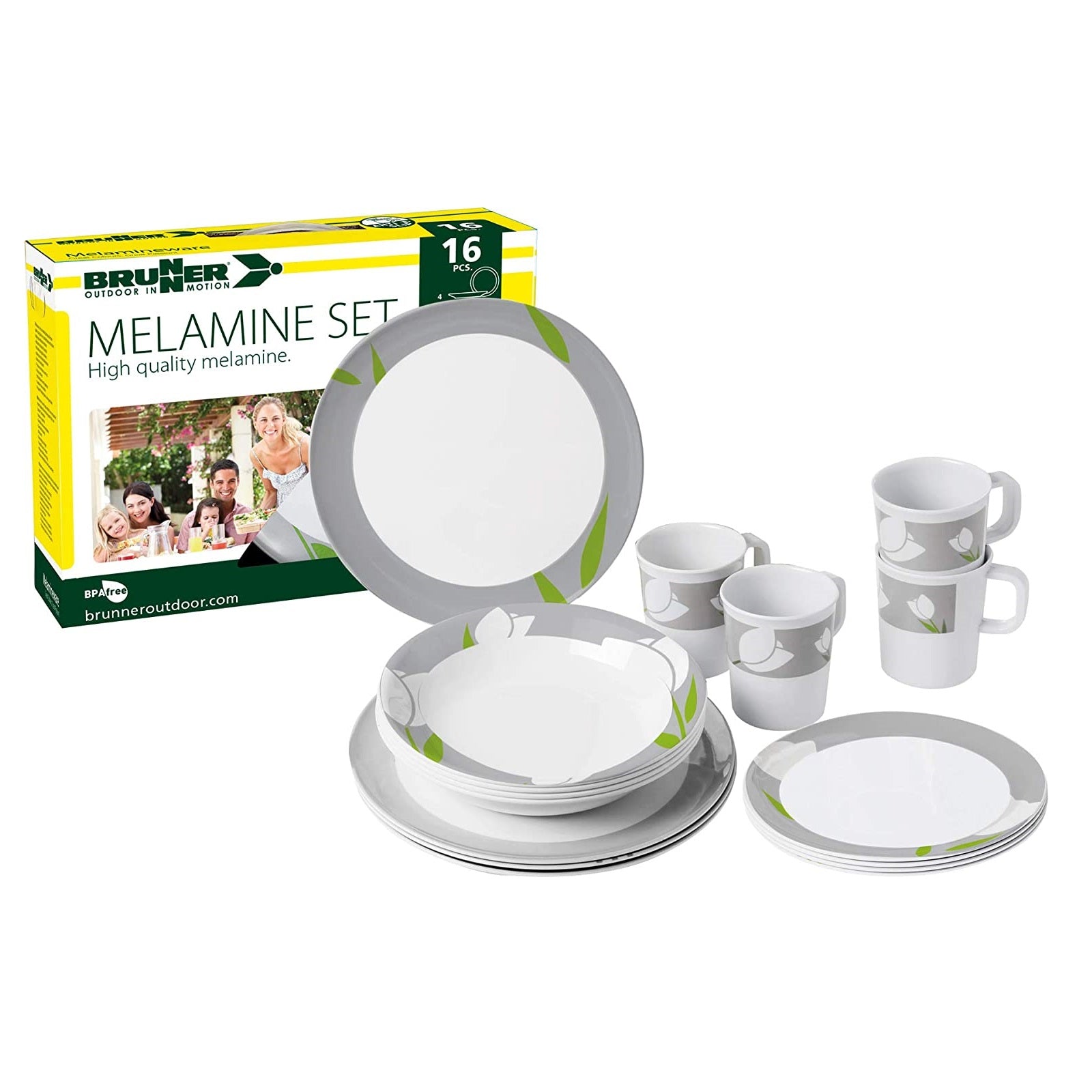 Set Piatti Tuscany 12 Pezzi Brunner - In Melamina, Lavabile In Lavastoviglie, Design Resistente