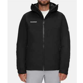 MAMMUT CONVEY 3IN1 HS HOODED JKT MAN GIACCA 3 IN 1 IMPERMEABILE ANTIVENTO (BLACK) - NUOVI ARRIVI