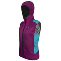 MONTURA ESCALADE VEST GILET DONNA IMBOTTITO CON CAPPUCCIO FUXIA/AZZURRO