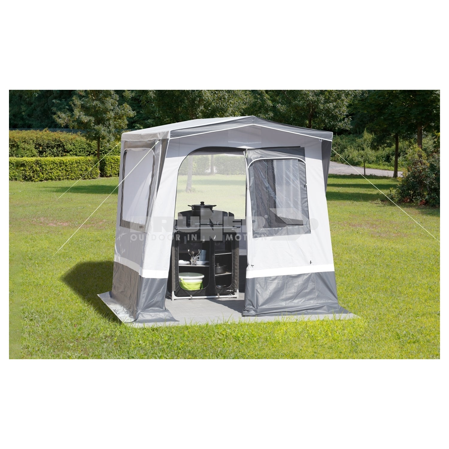 Pergola Brunner Tenda Cucina Cucinotto Chef II - 200x200 Cm - Gris/Jaune - Extérieur