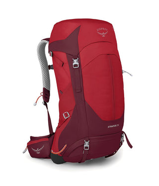 Compra poinsettia-red OSPREY STRATOS 36 Zaino trekking 36 litri con schienale staccato comodo e leggero - Disponibile in 3 colori