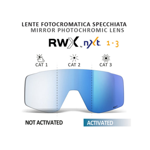 SALICE 022RWX NERO BIANCO - OCCHIALI DA SOLE LENTE FOTOCROMATICA RWX 1-3